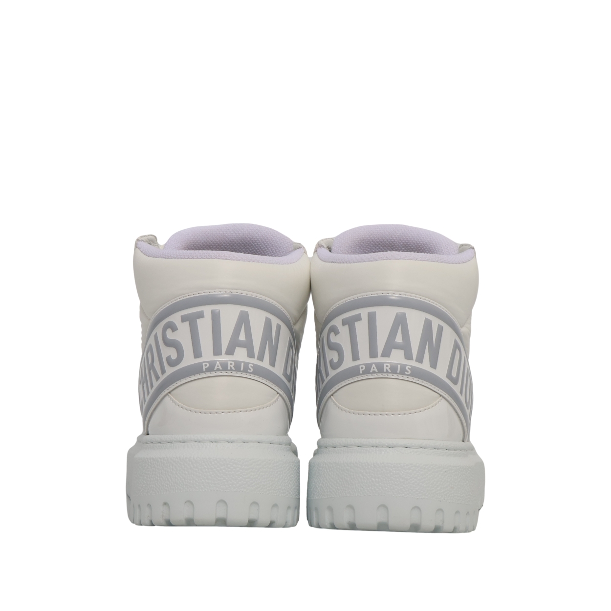 DIOR Mixed Material D-Player High Top Sneakers White | Luxity