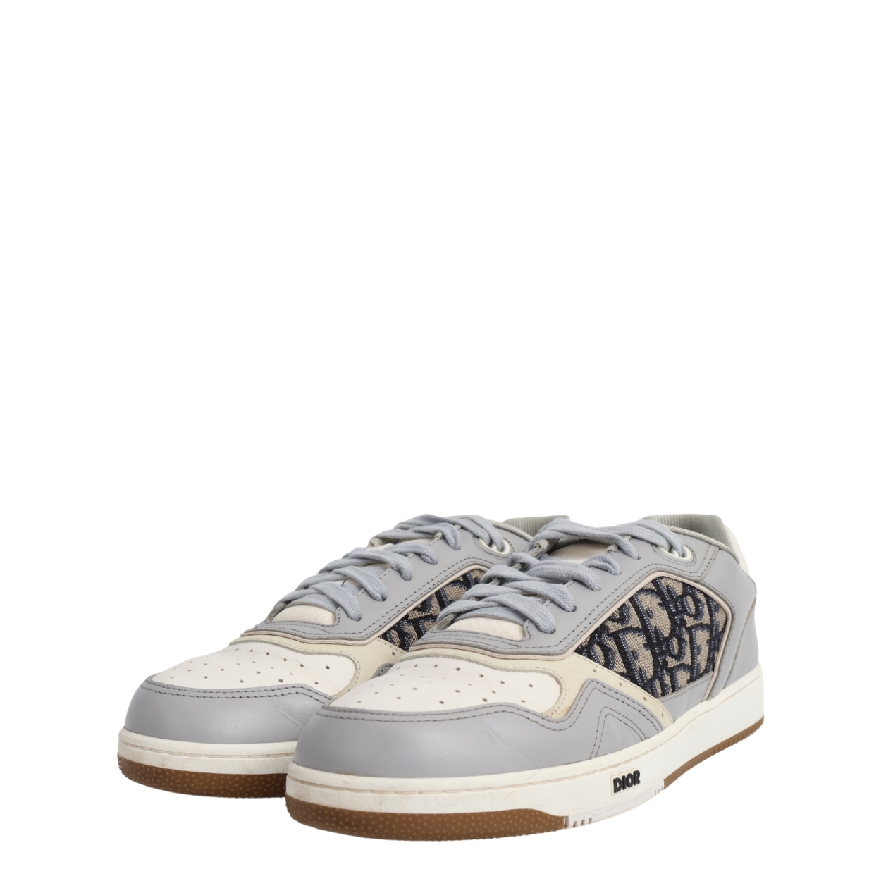 Leather Oblique B27 Uptown Sneakers Grey