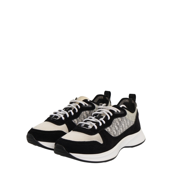 Mixed Material B25 Sneakers Black/White