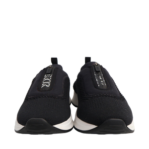 Mesh/Neoprene Slip On Sneakers Black/Blue, view 3