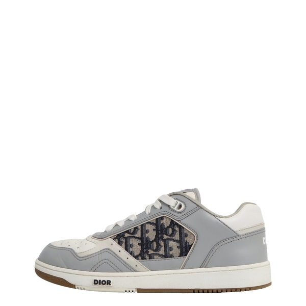 Leather Oblique Jacquard B27 Sneakers Grey/Blue