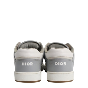 Leather Oblique Jacquard B27 Sneakers Grey/Blue, view 4