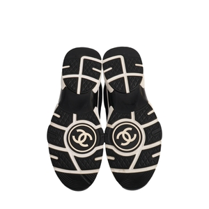 Leather CC Trainer Sneakers Blue/Yellow, view 5