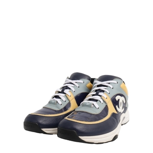 Leather CC Trainer Sneakers Blue/Yellow