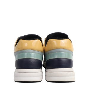 Leather CC Trainer Sneakers Blue/Yellow, view 4
