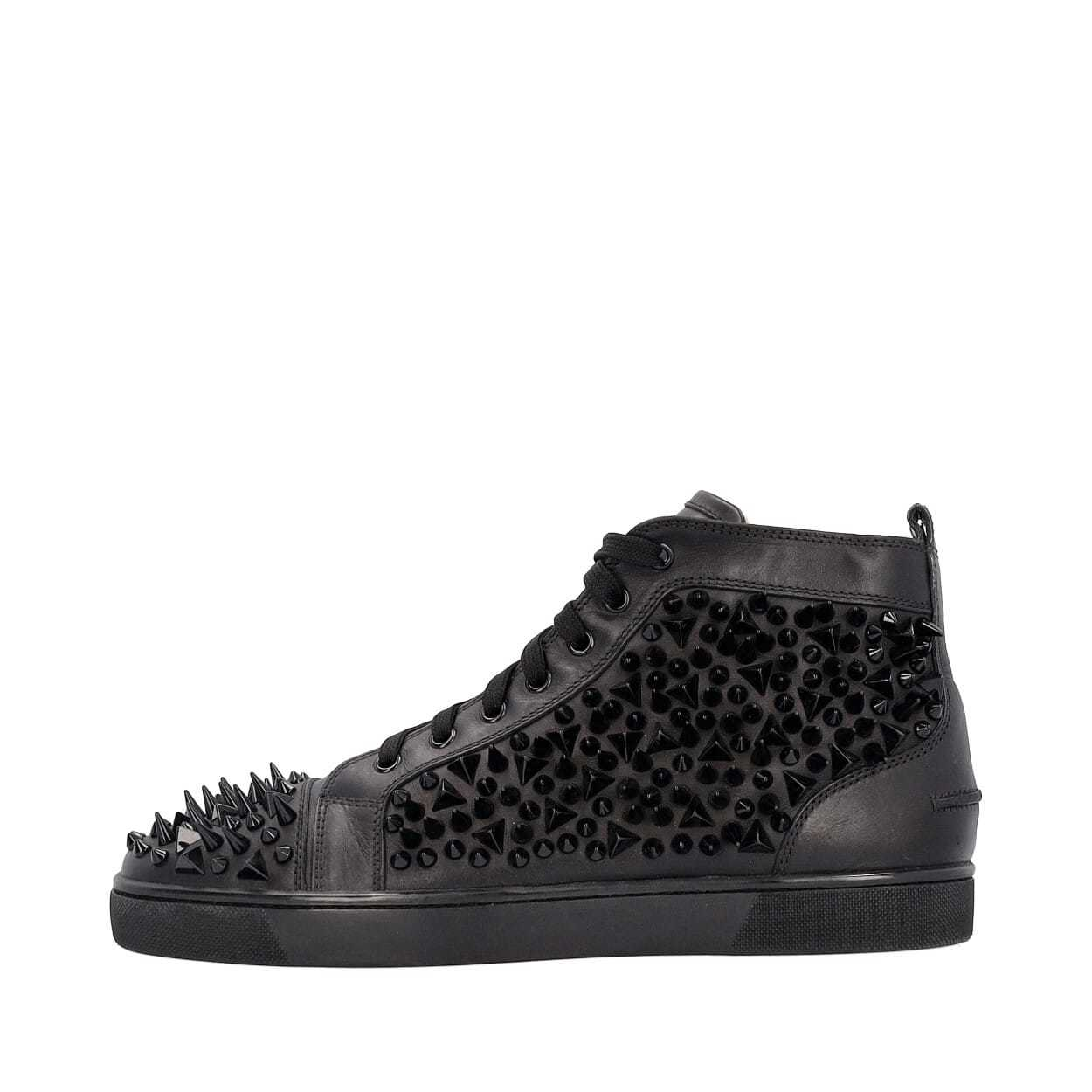 靴 Christian Louboutin CHRISTIAN LOUBOUTIN Calf Louis Spikes Sneakers Black | Luxity