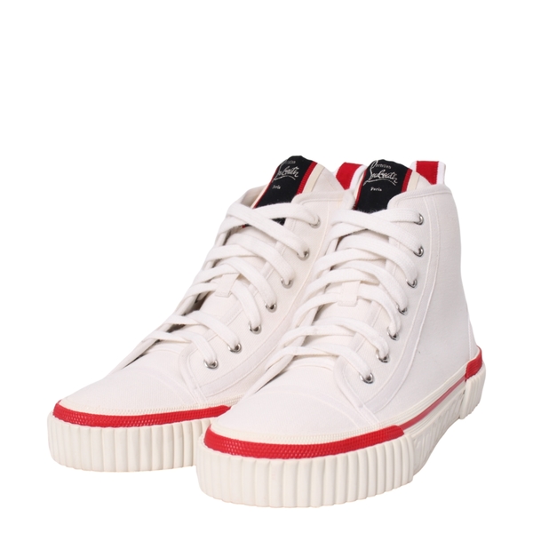 Canvas Pedro High Top Sneakers White