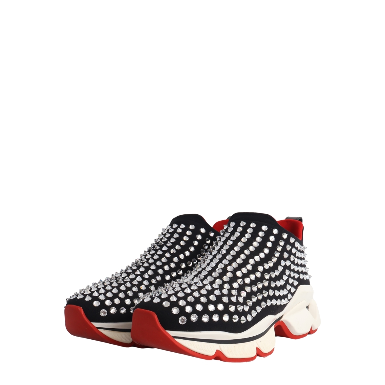 CHRISTIAN LOUBOUTIN Neoprene Spike Donna Sock Sneakers Black | Luxity