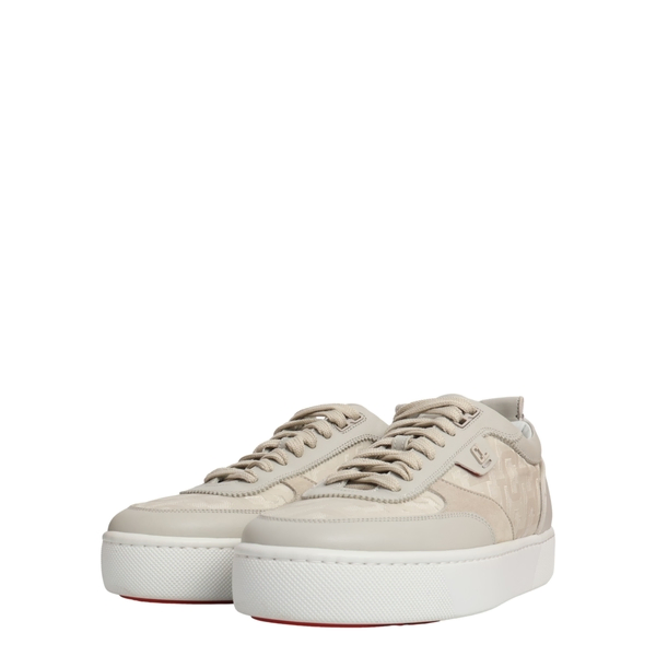 Mixed Material Happyrui Sneakers Beige
