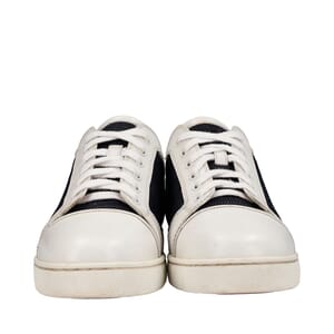 Leather/Mesh Louis Junior Orlato Sneakers White/Navy, view 4
