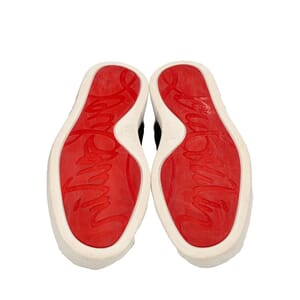 Leather/Mesh Louis Junior Orlato Sneakers White/Navy, view 5