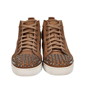 Nubuck Lou Spikes Orlato High Top Sneakers Neutral, view 3