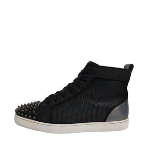 Mixed Material Varsilou Spikes High Top Sneakers Black, view 2
