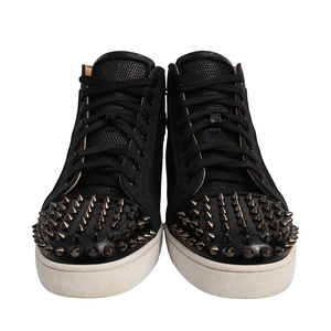 Mixed Material Varsilou Spikes High Top Sneakers Black, view 3