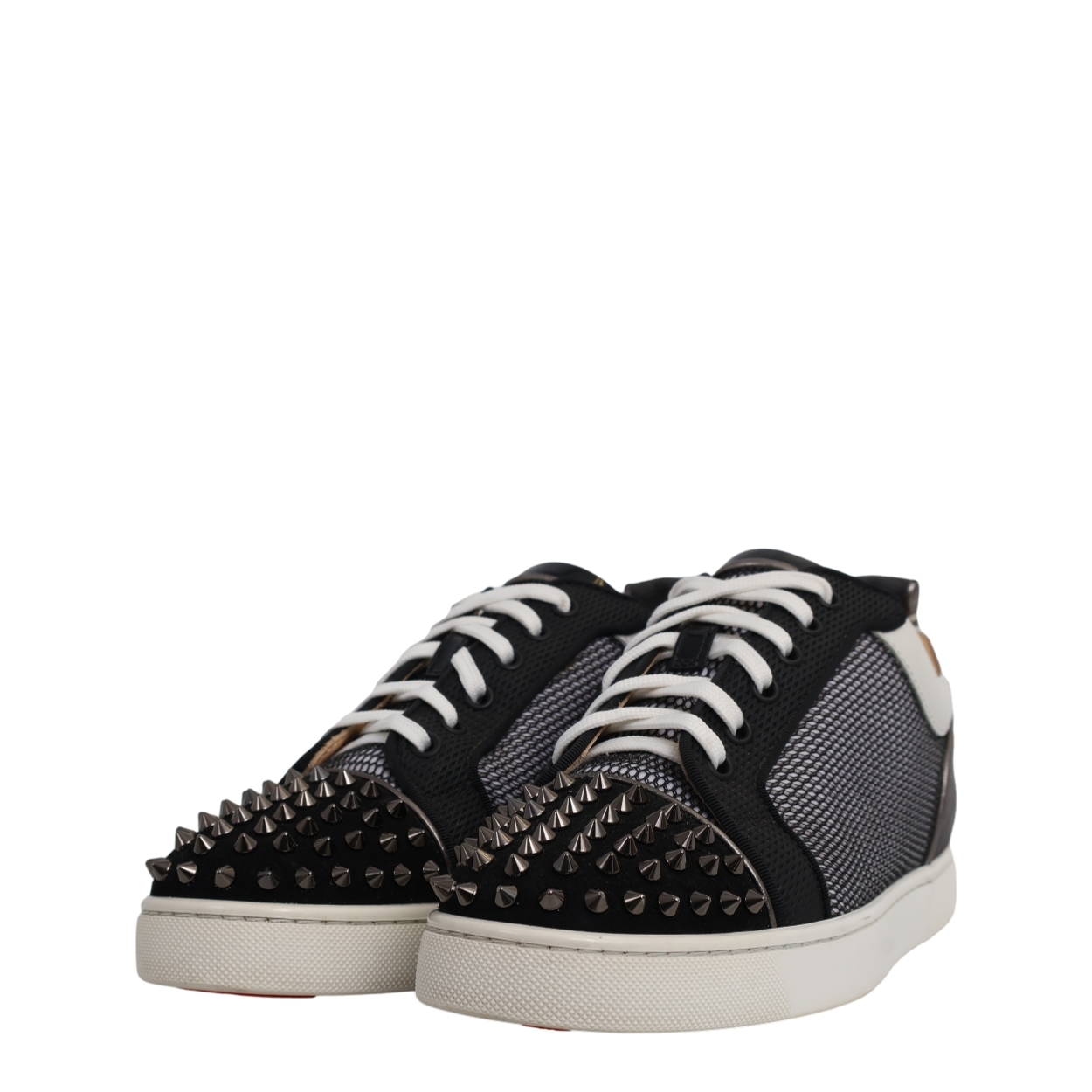 Suede/Mesh Louis Junior Spikes Sneakers Grey/Black