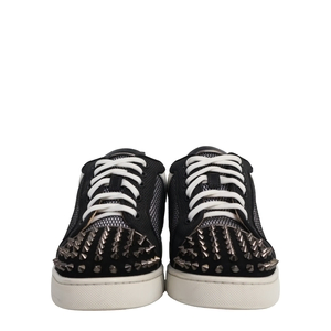 Suede/Mesh Louis Junior Spikes Sneakers Grey/Black, view 3
