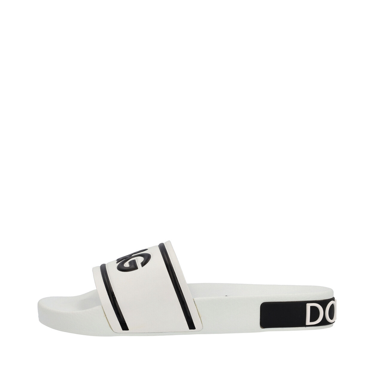 DOLCE & GABBANA Rubber I Love D&G Slides White | Luxity