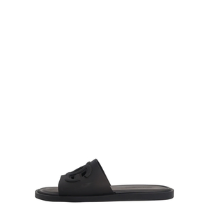 Rubber Logo Beach Sliders Black, view 2