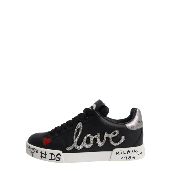 Leather Love Portofino Sneakers Black