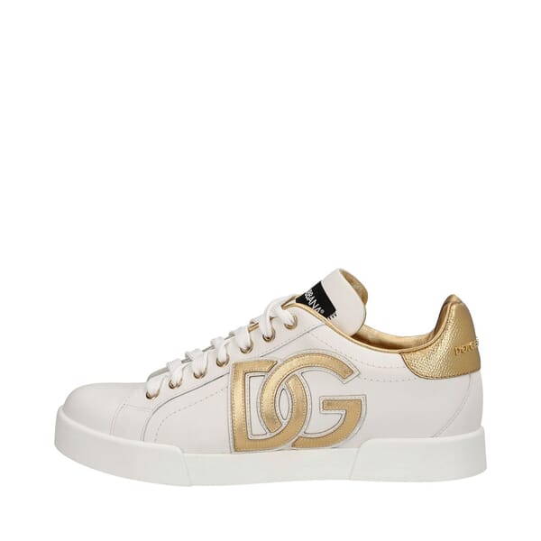 Leather Portofino DG Sneakers White/Gold
