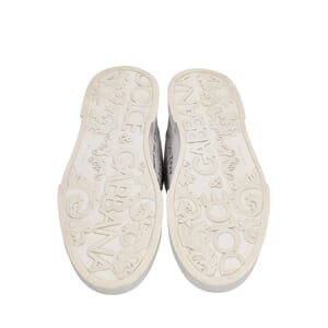 Leather Portofino Printed Sneakers White, view 5