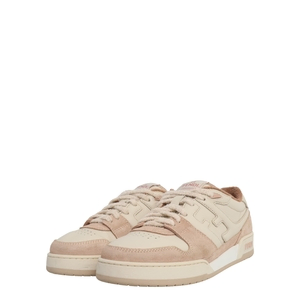 Leather/Suede Match Sneakers Beige/Pink