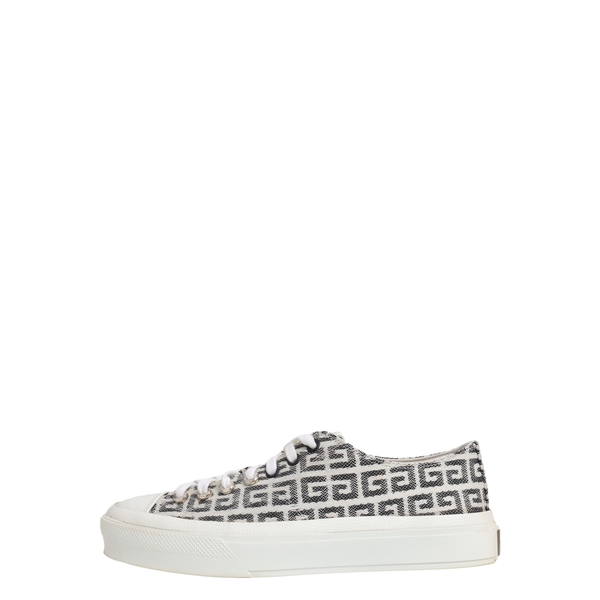 Canvas Jacquard 4G City Sneakers Black White