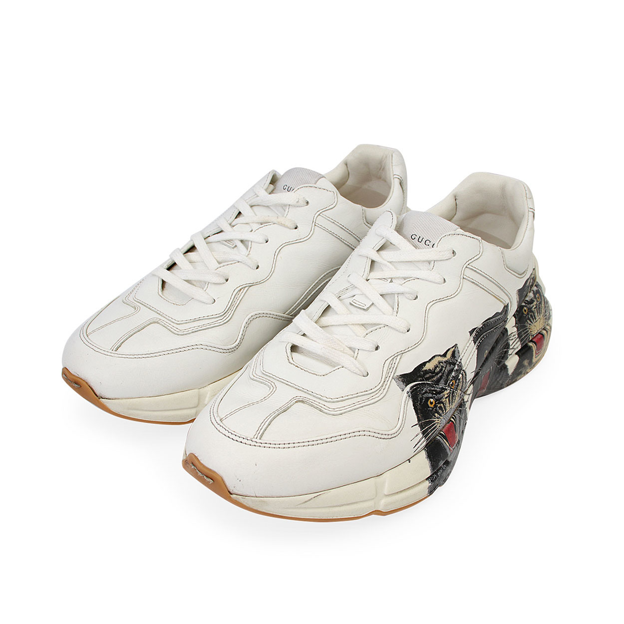 GUCCI Leather Rython Triple Tiger Sneakers | Luxity