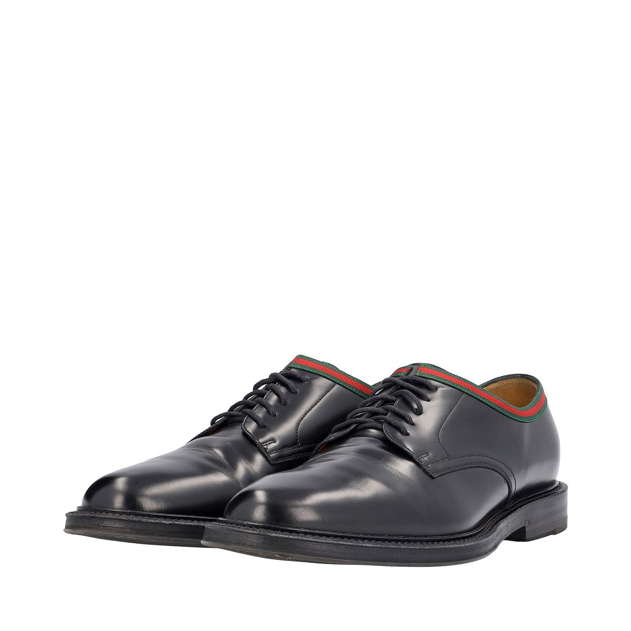 Gucci derby shoes GUCCI Size 10 Black Leather Derby Lace Up Shoes – Sui  main image 4