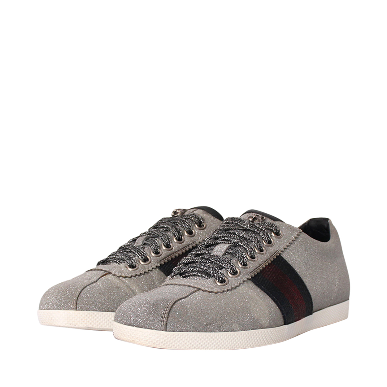 GUCCI バンビスニーカー　EU24 GUCCI Glitter Bambi Sneakers Silver | Luxity