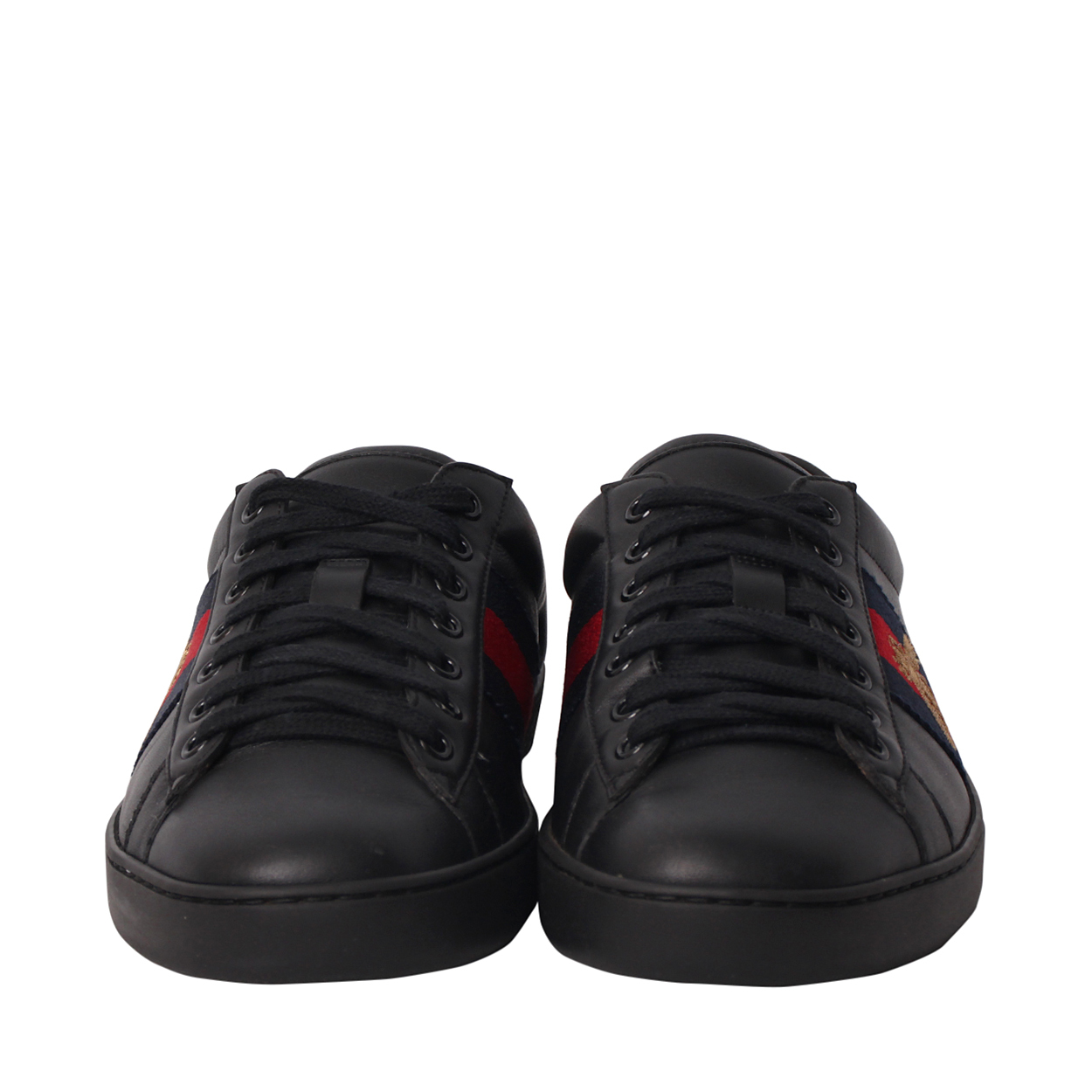 GUCCI Leather Ace Bee Sneakers Black | Luxity