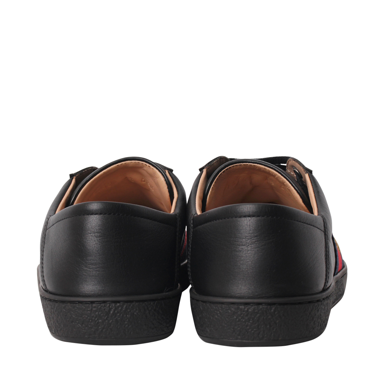 ace♡ GUCCI Leather Ace Bee Sneakers Black | Luxity