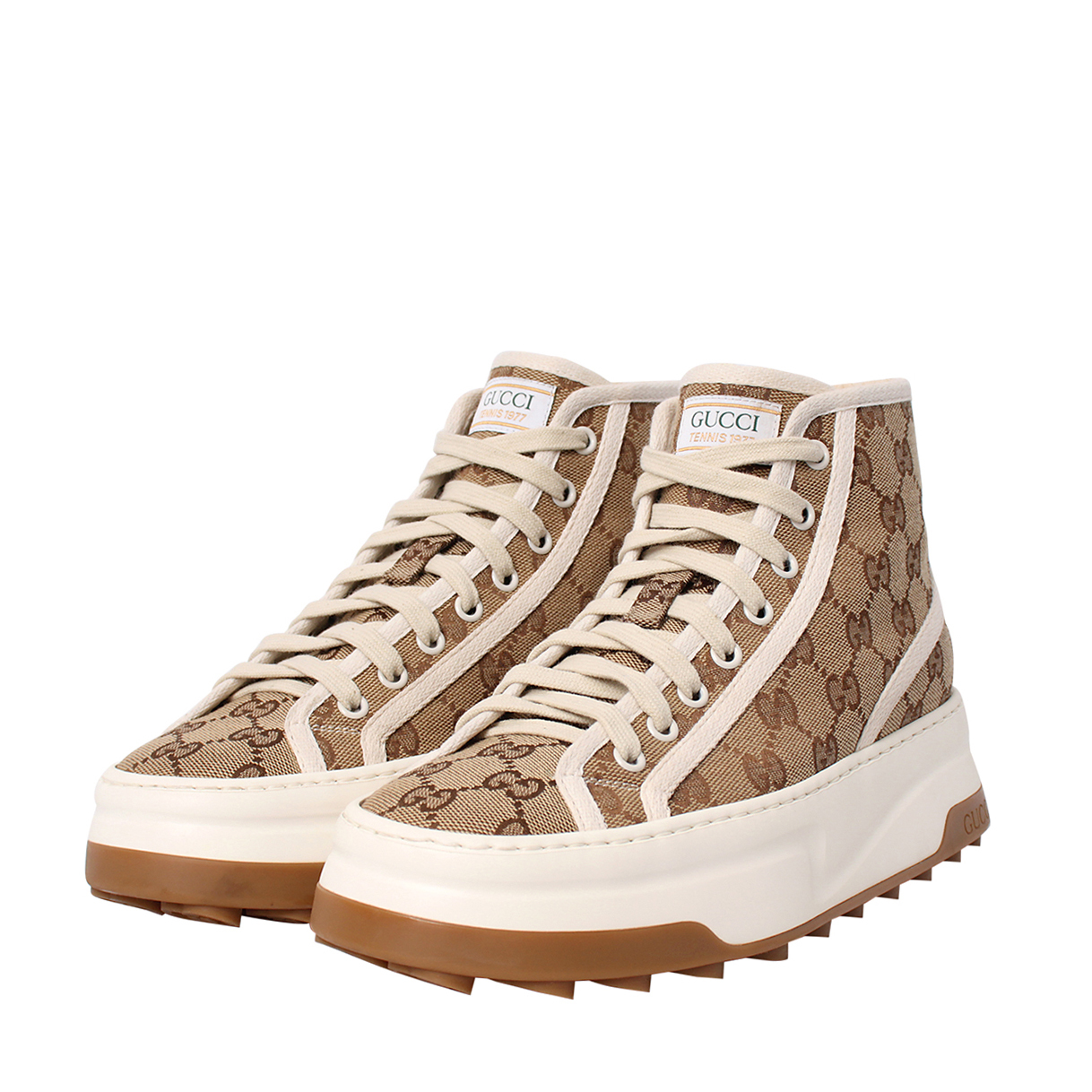 GG JULIO SNEAKER WITH WEB NAVY PATTERNED CANVAS