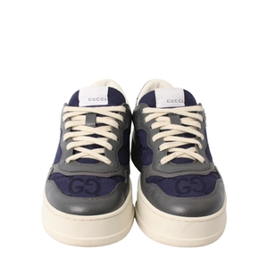 GUCCI Mixed Material GG Trainer Sneakers Grey/Blue | Luxity