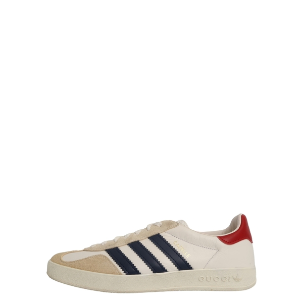 x ADIDAS Leather/Suede Gazelle Sneakers White