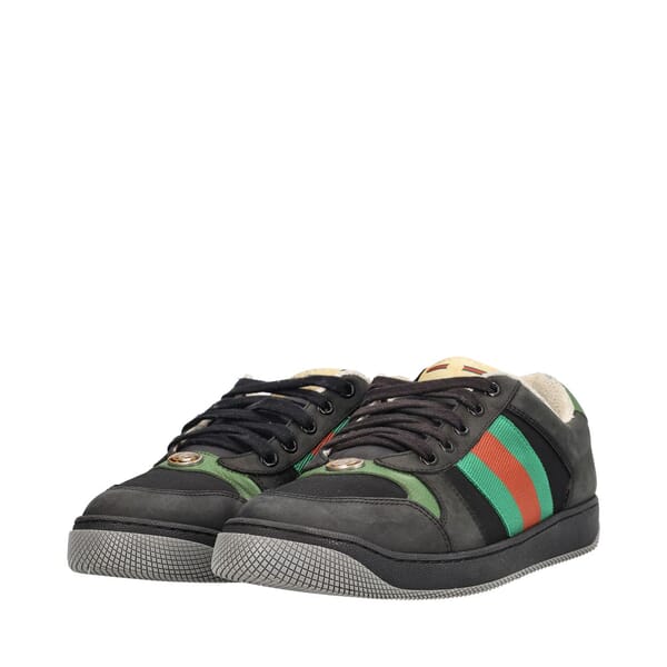 Mixed Material Web Screener Sneakers Black