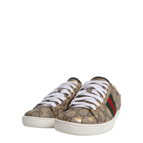 Supreme GG Ace Bee Sneakers Beige/Ebony