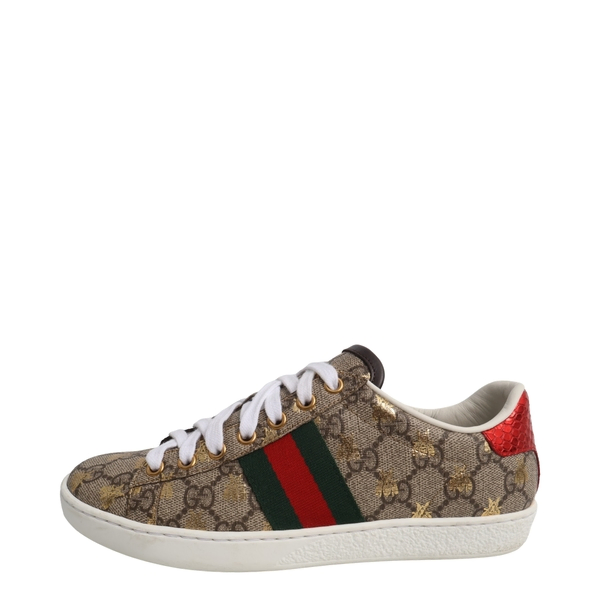 Supreme GG Ace Bee Sneakers Beige/Ebony