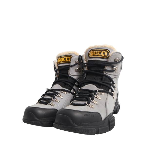 Mixed Material Flashtrek Snow Boots Grey/Black