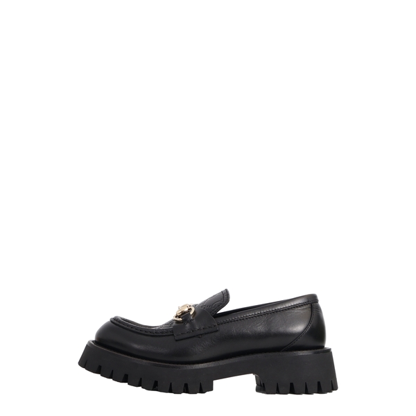 Guccissima Horsebit Lug Loafers Black