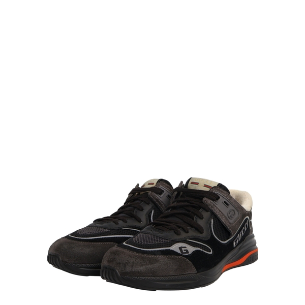 Mixed Material Ultrapace Sneakers Black/Orange