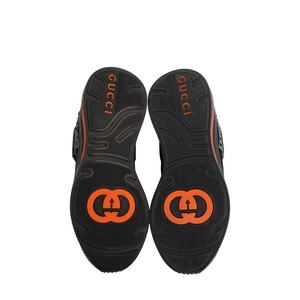 Mixed Material Ultrapace Sneakers Black/Orange, view 5