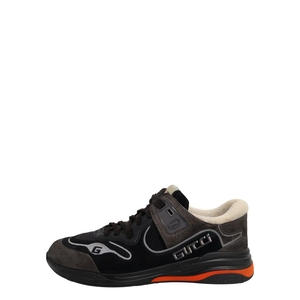 Mixed Material Ultrapace Sneakers Black/Orange, view 2