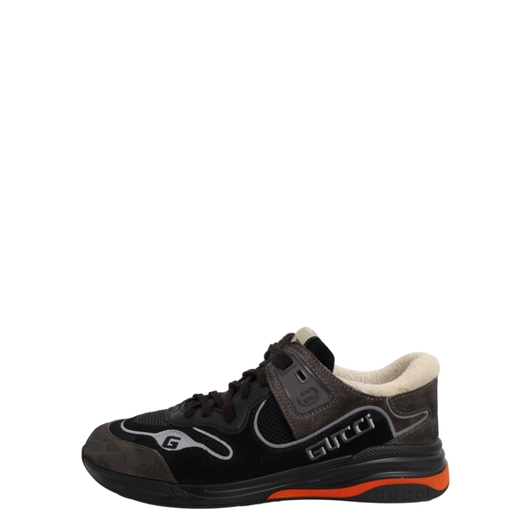 Mixed Material Ultrapace Sneakers Black/Orange