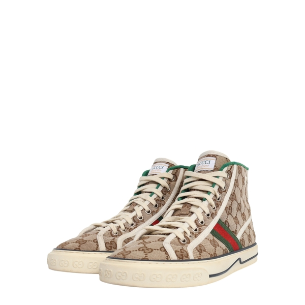 Canvas GG Tennis 1977 High Top Sneakers Beige