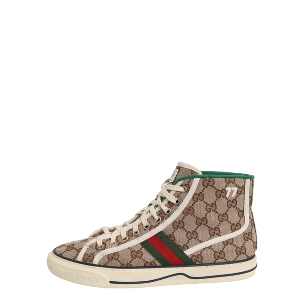 Canvas GG Tennis 1977 High Top Sneakers Beige