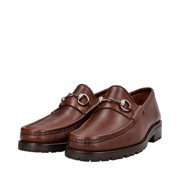 Vintage Leather Horsebit Loafers Brown