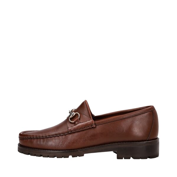 Vintage Leather Horsebit Loafers Brown