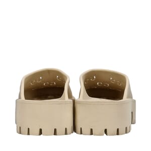 Rubber GG Perforated Slides Ivory, view 4