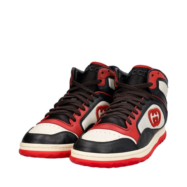Leather Mac80 High Top Sneakers Red/Black
